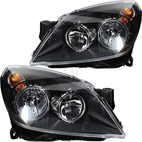 Diederichs Scheinwerfer Set Astra H 03/04-02/07 inkl. Motor H7+H1 (Schwarz, Halogen, Auto, Scheinwerfer)