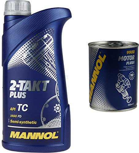 Mannol 2 tiempos Plus API TC Aceite Scooter Semisintético Enjuague Motor Flush