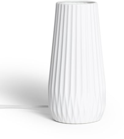 LEDKIA Tischlampe Teide Weiß | Modernes Design für Wohnzimmer, Küche, Schlafzimmer | Kompatibel mit E14 LED