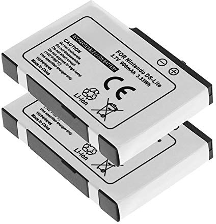 2x subtel Batteria USG-001,USG-003 compatibile con Nintendo DS/DS Lite Ricambio da 900mAh per controller console giochi palmare