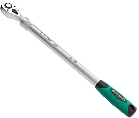 WIESEMANN 1893 Teleskop-Ratsche 1/2 Zoll ENCORE 600 45-60cm I Teleskop-Knarre für Arbeiten mit hohen Drehmomenten bis 615 Nm I Mit 72 Zähnen, Ball Guard & Umschaltfunktion I 81338