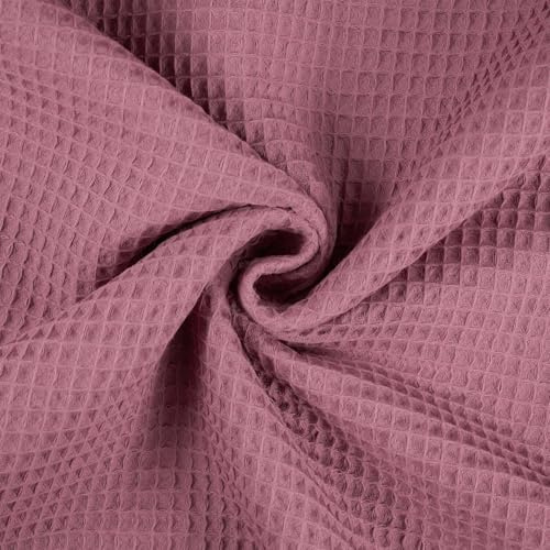 Waffelpique Stoff | ab 50cm x 150cm (mauve) | 100% Baumwolle - Einfarbig/Uni - Waffelstoff