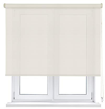 VIEWTEX | Estor Enrollable Screen Apertura 10% Blanco Lino 105 X 250cm | Fabricado en España | Garantia 5 años