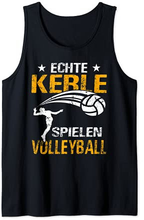 Herren Beachvolleyball Volleyballer Echte Kerle Spielen Volleyball Tank Top
