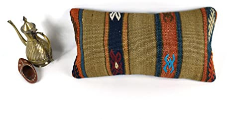 Kelim Kissenbezug 20x40 cm Kelim Kissen Orientalische Kissen Kopfkissen Bohemian Kissenhülle Oushak Kilim Dekokissen Sofakissen Zierkissen code 3711