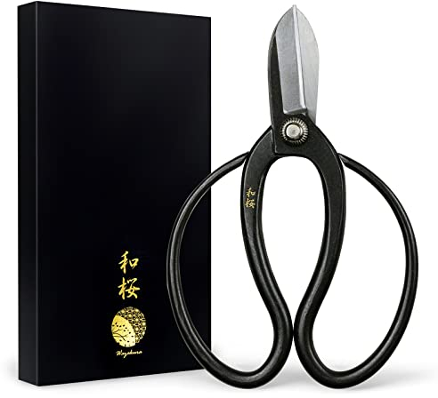 Wazakura Yasugi Steel Koryu Ikebana Floral Scissors 6.7(170mm) MADE IN JAPAN - Yasugi Koryu Black