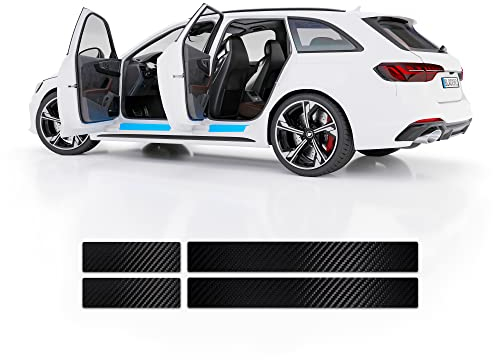 Blackshell® Basic Einstiegsleisten Schutz kompatibel mit Renault Mégane Grandtour | Typ K9A | Bj. 2016-2024 Carbon Matt - passgenaue Lackschutzfolie inkl. Profi Rakel