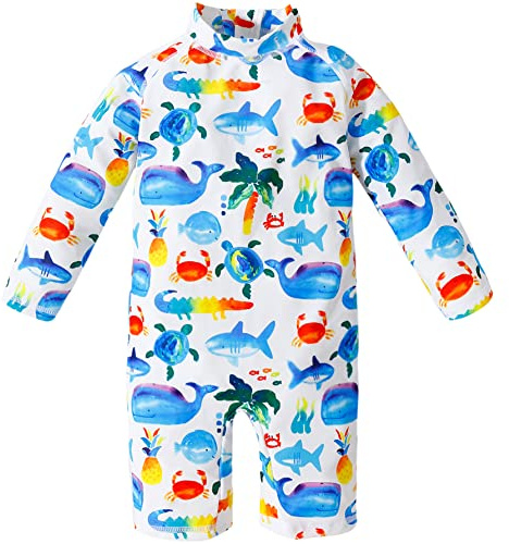 Traje De Baño De Una Pieza con Cremallera para Bebés/Niños Pequeños Y Niños Traje De Baño con Protección Solar UPF 50+ Trajes De Neopreno De Surf