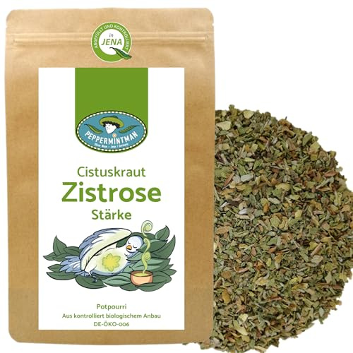 PEPPERMINTMAN Ekologiskt Dalmatiskt Cistros Te 1 Kg – Varmt Och Kallt För Unga Och Gamla – 4 Säsongs Te – Cistuste – Peppermint Man