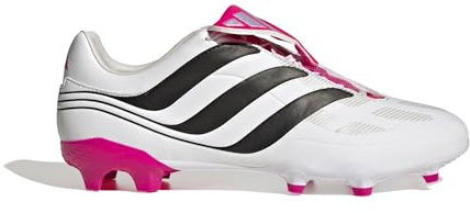 adidas Predator Precision.3 Firm Ground Cleats, Unisex Sizing, Cloud White/Core Black/Team Shock Pink 2, Limited Edition, White, 7 UK