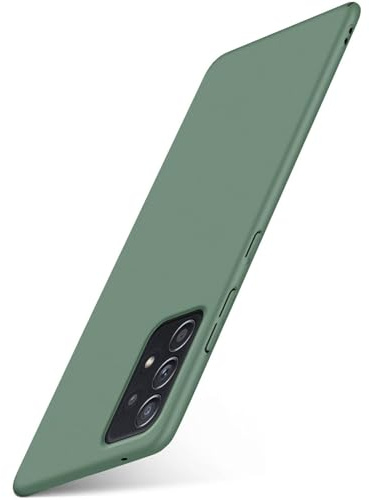 moex für Samsung Galaxy A52 / A52s 5G Hülle Ultra Dünn, Schutzhülle mit erhöhtem Kameraschutz, Slim Cover Hardcase Backcover, Dünnste Handyhülle Minimalistisch Alpha Case, Matt Oliv