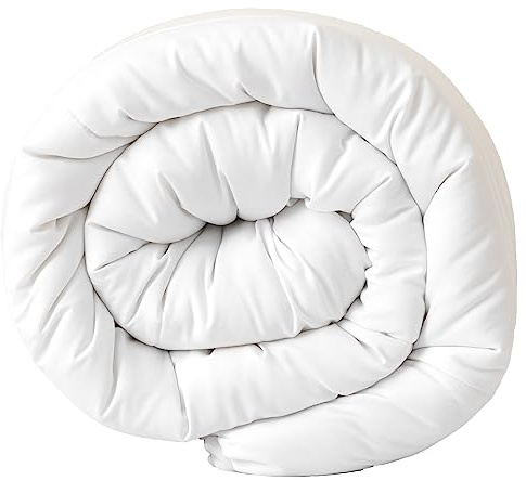 Good Nite Copriletto per tutte le stagioni, 240 x 220 cm, 4 stagioni, in microfibra, per quattro stagioni, bianco (240 x 220 cm)