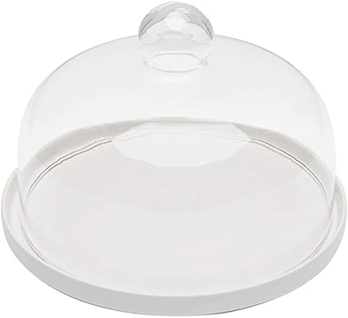 VIXPET 1 Set Cake Bell Jar with Plate Glass Cheese Bell Cake Platter Hood Dome Pies Glass Dome Cake Stand Cake Bell Food Cover Lid for Patisserie Food Cover