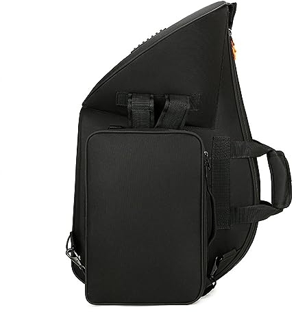 Waldhorntasche, tragbare Horntasche Oxford wasserdichter Schultergurt Waldhorn integrierter Rucksack für Blechbläser-Gigbag-Musikinstrument
