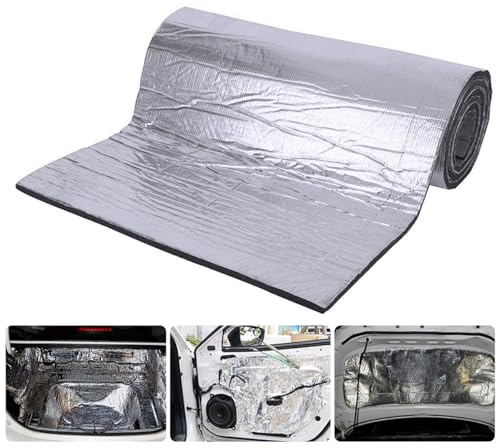 Anttyscar 10MM Dämmmatte Auto Schallschutzmatte Isolierung Matte Schaumstoff,200cm*50cm selbstklebende Mattenrolle, Feuerfest Feuchtigkeitsfest Wasserdicht