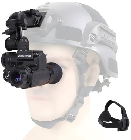 WILDGAMEPLUS Kopf montiert Helm Nachtsichtbrille 656ft Beobachtungsabstand 1080p HD WiFi/App Fernbedienung Wasserdicht Monokular mit Mount Stand NVG10