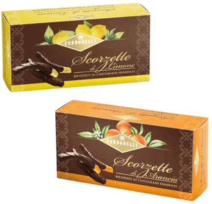 Condorelli Scorzette al limone e arancia Ricoperte di cioccolato fondente 2X80g