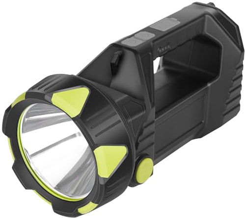 AWSGHLF Rechargeable Hand Torch, Bright Flashlight, Handheld Torch, Large Battery 4800mAh Long Lasting Powerful, Flashlight Spotlight Long Range for Outdoor Camping Hiking