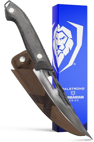 Dalstrong Curved Fillet Boning Knife 6”- Barbarian Series - Premium Swedish 14C28N High Carbon Stainless Steel - Black Brown Wood Handle Knife - Professional Fillet Knife- Sheath Included