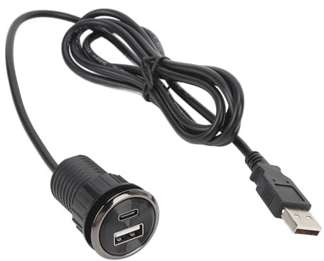 Passacavo per Alimentazione da Tavolo, Presa di Alimentazione Integrata con 2 Porte di Ricarica USB Installazione Semplice Presa di Corrente da Scrivania Organizzazione dello