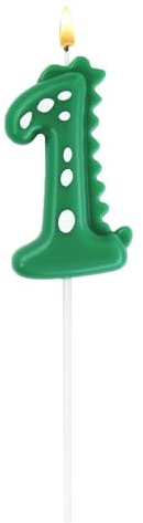 TYFGRT Vela Dinosaurio para Primer Cumpleaños - Accesorio para Pasteles de Niños