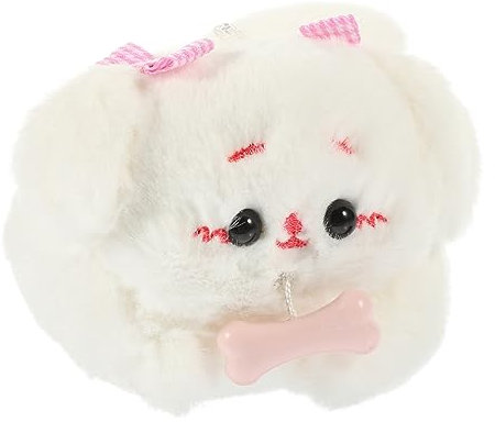 FELTECHELECTR Plüschspielzeug Mit Wedelndem Interaktive Tierfigur Als Für Taschen Und Schlüssel Für Deko Und Weißer Pudel