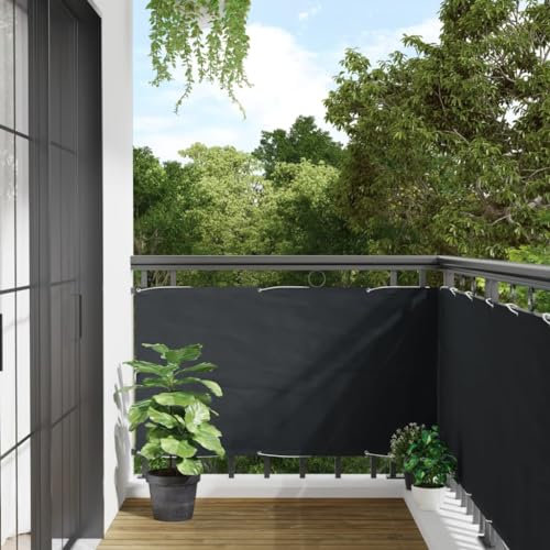LLEZKBR Balkonsichtschutz anthrazit 75x500 cm Oxford Stoff