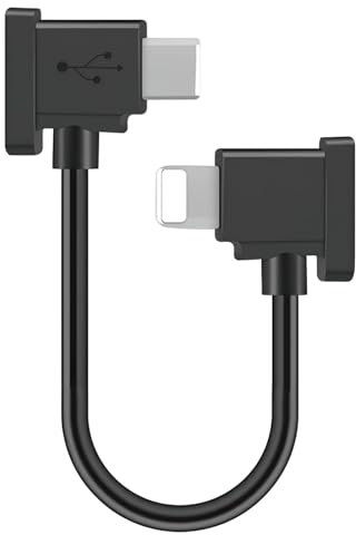 LEMLIN Cavo Adattatore USB-C a Compatibile con Lightning, 15 cm, Angolo Destro per Telecomando DJI Mavic Air 2 e iPhone