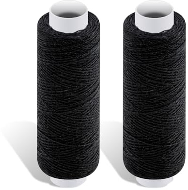 2 Pcs Black Sewing Thread, 200 Yards Black Threads for Sewing, Polyester Sewing Machine Thread for Hand Quilting, Embroidery, Crafts