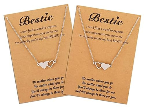RadiVibe Best Friend Necklace Best Friends Friendship Gifts for Women Friendship Necklaces for 2/3/4 BFF Friends Sisters Bestie Necklace Sister Birthday Gift