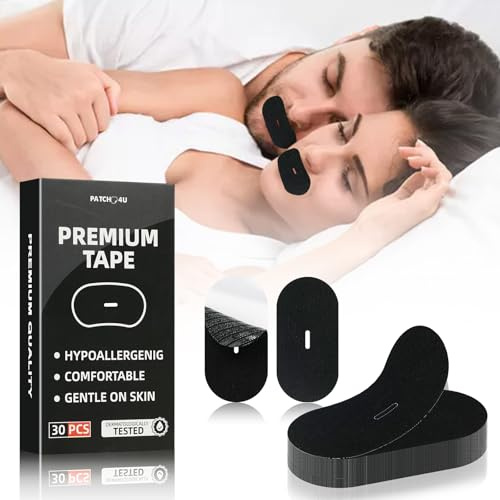 Robofun Tiras Bucales, 30 PCS Mouth Tape for Sleeping, Cinta Bucal para Dormir con la Boca Cerrada, Reduce Ronquidos y Mejora la Calidad del Sueño, Desarrolla el Hábito de la Respiración Nasal
