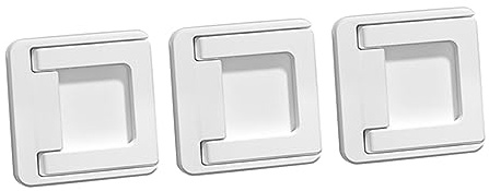 LALAFINA 3 Cerraduras de Seguridad Material Abs Práctico y Color Blanco para Proteger a Niños Hogar para Puertas Corredizas y Ventanas de Vidrio