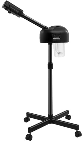 JJsdwin Gesicht Dampfgerät, Bedampfer Kosmetik mit Timerfunktion, Gesichtsdampfer für Schönheitsgeschäften und Hause, Höhenverstellbereich 58-68cm