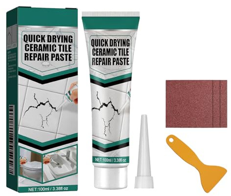 Ceramic Repair Paste,Fliesen Reparaturpaste,Für Wandrestaurierung Und Schnelle Reparatur Von Rissen,Waschbecken Reparaturset Zum Reparieren Von Kratzern,Löchern,Rissen