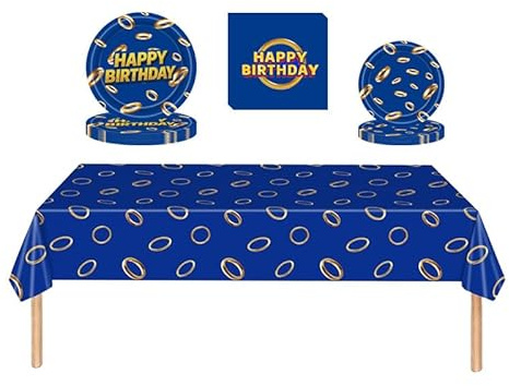 Geburtstag Deko Hedgehog Partygeschirr Set Hedgehog Partyzubehörsets Tischdecken für Partyzubehör Supplies