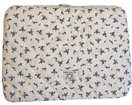 Housse pour Ordinateur Portable De 14 Pouces, Pochette Ordinateur Portable À Fleurs Mignonnes Laptop Sleeve Multifonctionnel Sac De Transport PC pour Travail Et Voyages, 36x26x2.6