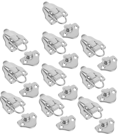 Angoily 10stücke Truhenverschlüsse Eisenriegel Für Schränke Gitarrenkoffer Truhen Schmuckkästchen Federknebelverschluss Mit Robuster Metallschnalle Für Einfachen Einbau Und Sicheren Versch