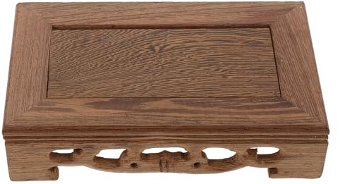 Decorative Wooden Storage Base for Flowerpots and Teapots Natural Wood Craft Holder Pedestal Multipurpose Display Stand for Vases Fish Tanks Stones Simple Design for Home