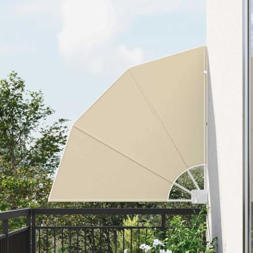 Garten Sichtschutz, Balkon Sichtschutz Beige 115 x 115 cm Stoff für Balkon, Pool, Terrasse