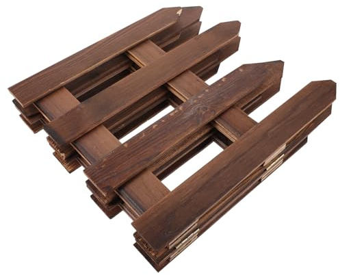 OSALADI Recinzione in Legno da Giardino per Esterni Recinzione Corta per Alberi di Natale Design Compatto e Leggero Facile da Installare Decorazione Cortile e Paesaggio Bucolico