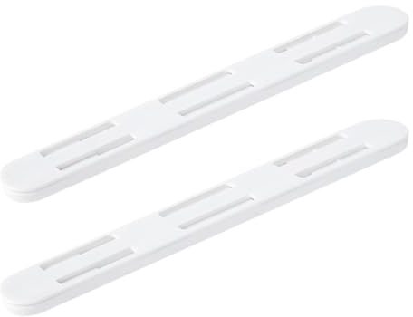 Wodsty Lot de 2 glissières de tiroir blanches pour paniers de rangement et bacs de rangement, 26,4 x 2,9 x 1,1 cm, installation facile, guide coulissant lisse pour armoire de cuisine, ensemble