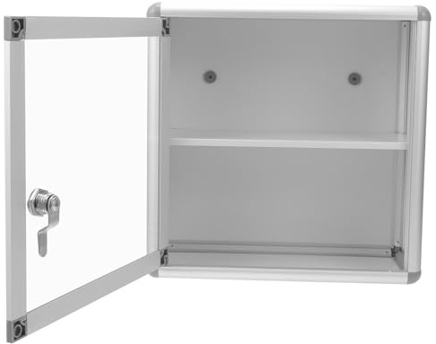 MOBUTOFU wandmontierter und mehrschichtigem innenraum aus aluminiumlegierung erste hilfe kasten mit abschließbarem design für camping und haushalt