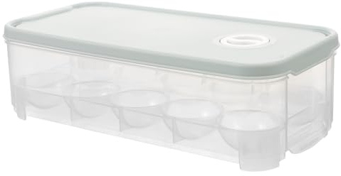 Alipis Contenitore per Uova con Coperchio, Scatola da 10 Uova in Plastica Ecologica, Porta-uova Salvaspazio per Frigorifero Cucina
