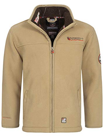 Geographical Norway UREKA Homme Veste Polaire Chaud teddyfell Doublure GR. S-XXXL - Chameau, L