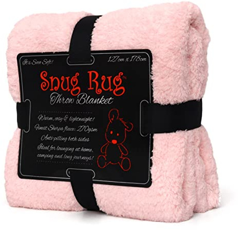 Snug Rug Special Edition Luxury - Manta de Lana Sherpa, 127 x 178 cm (Rosado)