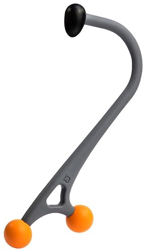 TriggerPoint AcuCurve Cane Massage Stick – Design ergonomico per sollievo mirato dal dolore, punta rigida e doppie palle massaggianti per nodi di tessuto profondo, 42 cm.