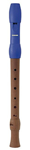 Hohner B95862 Alegra 2-teilige Sopranblockflöte, Barock Griffweise, blau