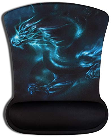 AOKSUNOVA Mauspad Mit Handauflage Gel Ergonomisches Mousepad Motiv | Mauspad mit Gelkissen Handauflage, Komfortable Unterstützung für Handgelenk, Rutschfeste Basis für Büro und Gaming