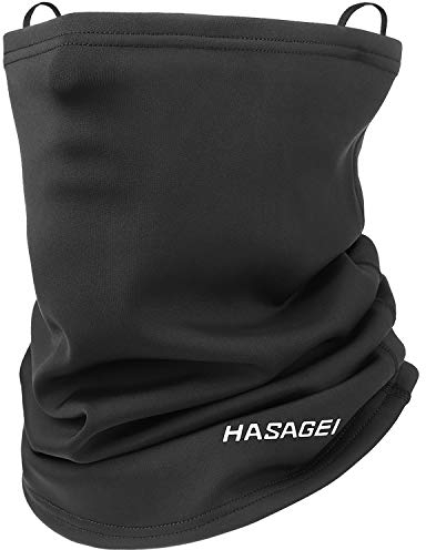HASAGEI Loopschal Winddicht Multifunktionstuch Winter Fleece Neckwarmer Herren Loop Schal Damen Halstuch Warm Halten Sportschal Halswärmer für Skifahren Fahrrad Jogging (Schwarz Hängendes)
