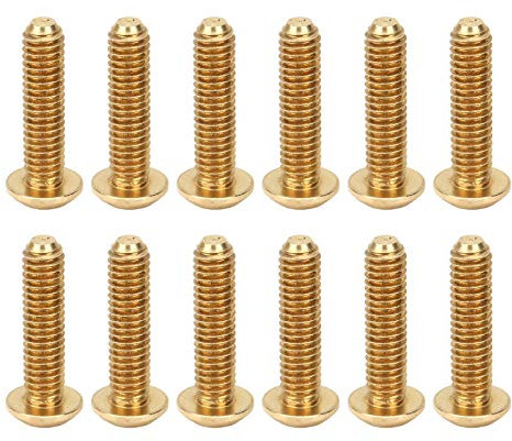 Hyuduo Viti a esagono incassato da 50 pezzi, viti a testa semicircolare, viti in rame puro, elementi di fissaggio per accessori hardware, per uso domestico industriale(M4 x 16mm),Vite